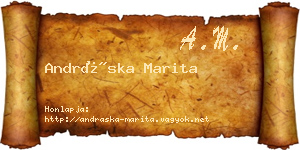 Andráska Marita névjegykártya